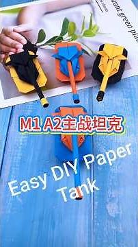 🚀Ultimate DIY Paper M1A2 Abrams Tank:Easy Origami Tutorial That Shoots Fun– Build Your Battle Beast!