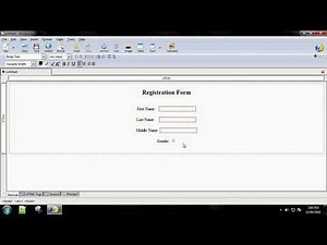 Practical 1 Creating Registration Form using Kompozer