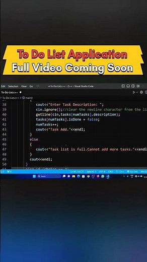 To-Do List Application using C++ | Code Leos#shorts#coding#programming#cpp