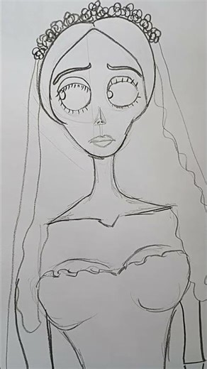 corpse Bride drawing 💀👰