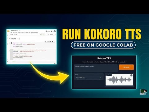 How to Run Kokoro TTS on Google Colab Free T4 GPU Tutorial