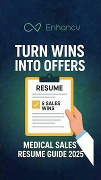 The Medical Sales Resume Guide 2025