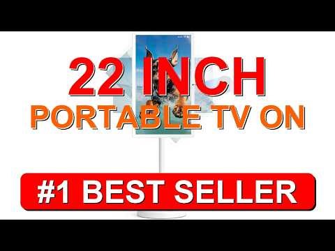 22 Inch Portable TV on Wheels 1080p Portable Touch Screen Monitor Android13 Full - B0DR7Z9Z92