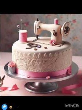 Beautiful Edible Fordant Sewing Machine and Accessories 🍰✨