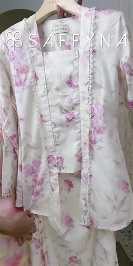 Kebaya Rosalinda Polkadot Ivory — Beg Nombor 6 Cotton (Flash Sale)