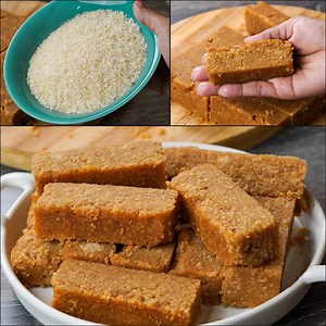 39K views · 273 reactions | Raw Rice Barfi Recipe | Rice Sweet Halwa Barfi | Rice Dessert Recipe | N'Oven - Cake & Cookies | Facebook