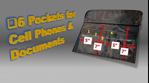 Cell-Caddy 6-Pocket Cell Phone and Document Holder for Car Truck Boat