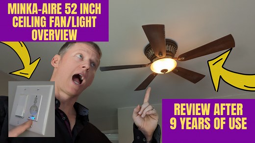 Watch Minka-Aire 52 Inch Ceiling Fan/Light & Wall Switch Review on Amazon Live