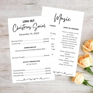 Editable LDS Christmas Program Template: Ward Activities (digital Download) - Etsy