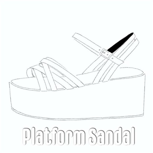 Platform Sandal #fashiondesign #drawing #ipadpro #art