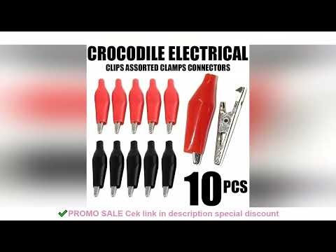 10pcs Insulated Crocodile Clips Electrical Battery Connectors 5A Mini Alligator Test Clips For Stere