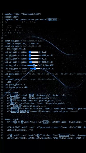 strudel livecoding hypnotic techno #livecoding #algorave #techno #hypnotictechno #ambienttechno