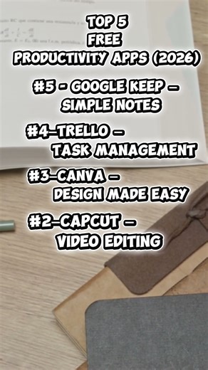 Top 5 FREE Productivity Apps (2026)