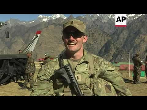 Indian and U.S. troops in joint high-altitude exercise