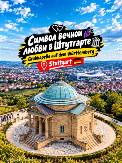 Главная точка для красивых видов и романтичных прогулок в Штутгарте! 🏛️🌿 Grabkapelle auf dem Württemberg — памятник архитектуры XIX века в форме греческой ротонды, построенный королем Вильгельмом I для своей супруги Екатерины Павловны. 📌 Полезно знать перед поездкой: 🚗 Парковка: Удобнее всего припарковаться в районе Stuttgart-Rotenberg (например, Wanderparkplatz Rotenberg), оттуда до мавзолея идти минут 10 пешком в горку. 🚲 Прогулка: Вокруг мавзолея проложены отличные пешеходные и велосипед