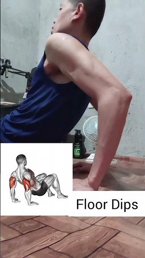 Floor Dips #floordips #homeworkouts