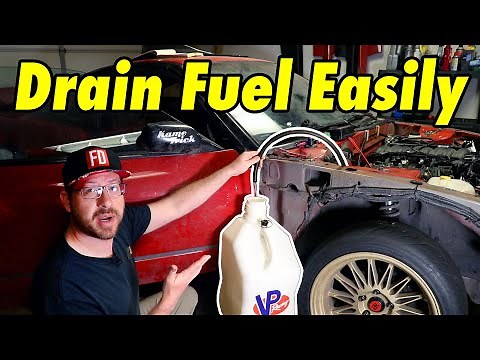 Drain Gas Using Fuel Pump WITHOUT Running The Engine! (Nissan 240SX)