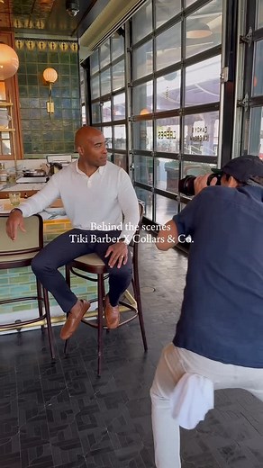 Collars & Co. on Instagram: "When timeless style meets legendary performance. A behind-the-scenes look with @tiki.barber as we blend luxury, style, and everyday excellence. #CollarsAndCo #TikiBarber #elevatedcasual Tiki is wearing the Collars & Co. Bellagio Merino Wool Polo."