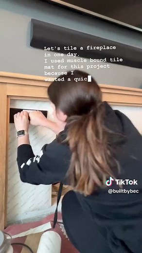 One Day Fireplace Tile Project using Musselbound Adhesive Tape