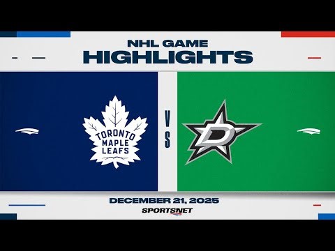 NHL Highlights | Maple Leafs vs. Stars - December 21, 2025