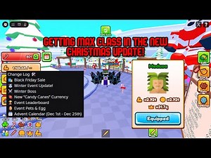 GETTING MAX CLASS IN THE NEW SABER SIMULATOR CHRISTMAS UPDATE!