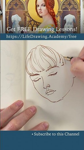 Sketching a girl with closed eyes: https://lifedrawing.academy/free
