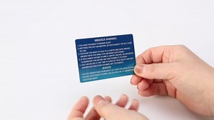 20 PCS Spanish and English Metal Miranda Warning Card Police, Aluminum Miranda Rights Card for Law Enforcement, Police (20PCS Blue)