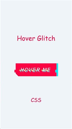 Glitch Hover Button ⚡ Pure CSS Effect