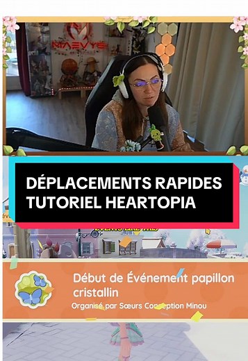 Tutoriel Heartopia pour se déplacer rapidement et gratuitement grâce aux événements cristallins ! ❄️ Depuis la saison d’hiver, de nouveaux événements ont lieu et grâce aux onglets, on peut se déplacer à travers la map sans que ça nous coûte une seule pièce ! 😱 Je vous partage cette astuce à travers cette vidéo 😇 J’y joue chaque matin en stream sur Twitch : Maevys ! Vous pouvez m’ajouter et jouer avec moi 🥰 Dans mon discord vous aurez aussi des amis pour jouer astuces et discussions ! ☺️ (Lien