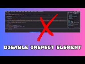 How to disable inspect element? Prevent Page source, Copy, Paste