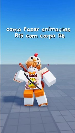 Como colocar animações R15 em corpo R6 #roblox #robloxedit #dance