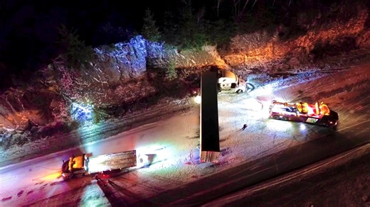 Hwy 1 5 AM road report, the hills at Lyons Lake can be challenging with a little drizzle. | Falcon Beach Auto And Towing Dryden & Kenora Ontario