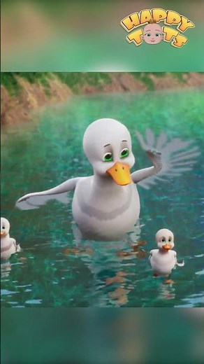 5 patitos | Canción de contar | Rimas infantiles para niños | HappyTots #shorts