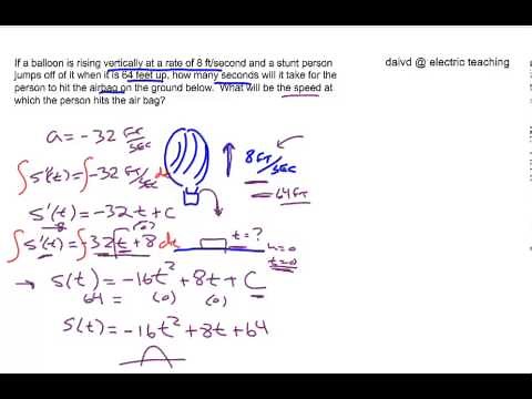 Calculus - Integration Word Problem of falling object