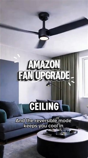 This ceiling fan has LED lights built in 💡 #amazonfinds