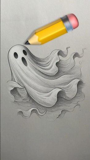 7 Levels of Ghost Drawing: From Beginner to Hauntingly Good #shorts