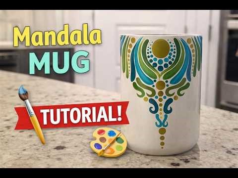 Mandala Mug Painting Tutorial | Easy Beginner-Friendly Design