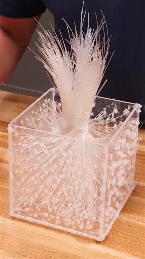 Cube Lamp from Optic Fibers #goviralvaideo #fyp #viral_video | lamp