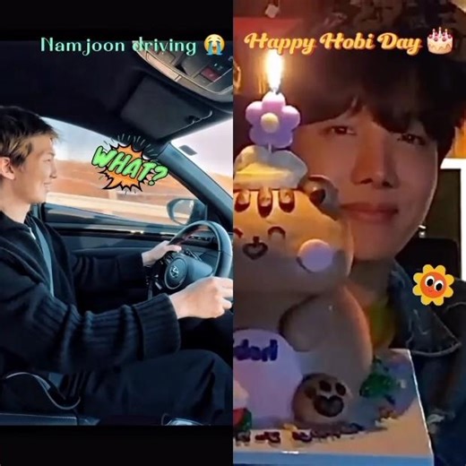 NAMJOON DRIVING ON HOBI’S BDAY?! CHAOS 😂🎂#jhope #rm #hobiday #driving #notai #namjooning #shorts