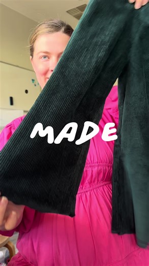 Green corduroy bell bottoms for toddler using this vintage pattern ✨ Can you get any more authentic than a 1974 pattern? I’m using Simplicity 6534 and the leftover fabric from making my husband trousers too. MATCHING 70’s! Yes please. #sewinginspo #vintagepattern #vintagesewingpattern #sewingtiktok #toddlerpants