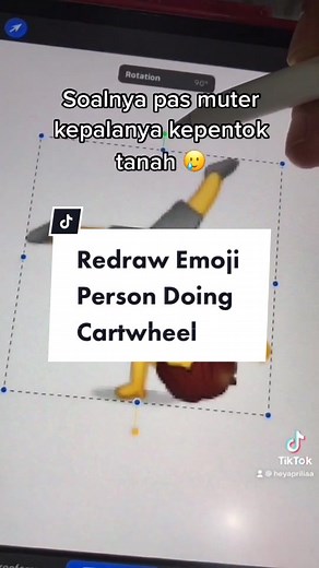 Redraw Emoji Person Doing Cartwheel - Emoji Challenge Trend