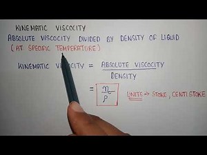 Kinematic viscocity | Rheology | physical pharmaceutics