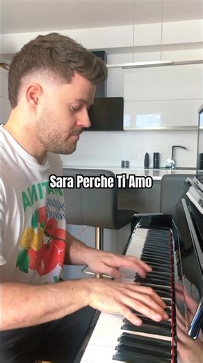 Sara Perche Ti Amo 🇮🇹 A classic that never gets old 🤍 What do you think?#pianocover #italianmusic