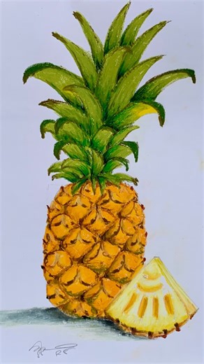 20K views · 301 reactions | আনারস পেইন্টিং প্যাস্টেল কালার দিয়ে #pineapple #fruits #painting #pastel #fblifestyle | Rajib Easy Drawing Maker | Facebook