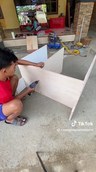 Perakitan meja brilink #diy #pembuatan #teknik #tutorial