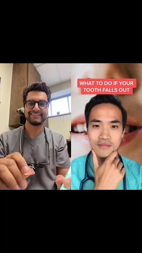 #duet with @drnewguyin Great 👍🏽 Advice on a tooth 🦷 falling out from trauma #dentist#learningontiktok#tooth