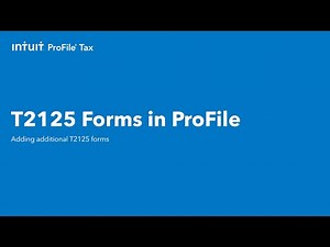 Adding T2125 Forms in ProFile