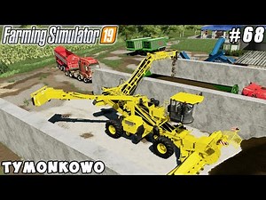 Emptying silo bunker to produce biogas, cow feed & compost | Tymonkowo | Farming simulator 19 | #68