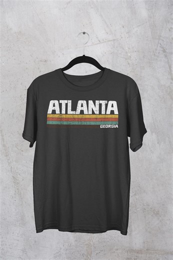 Retro Atlanta Georgia T-shirt, Comfort Colors ATL Tee - Etsy