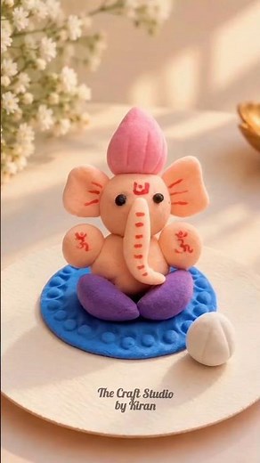 Easy DIY Clay Ganesha | Cute Ganpati Craft Idea 🙏 #DIYCraft #ClayArt #Ganesha #GanpatiBappa
